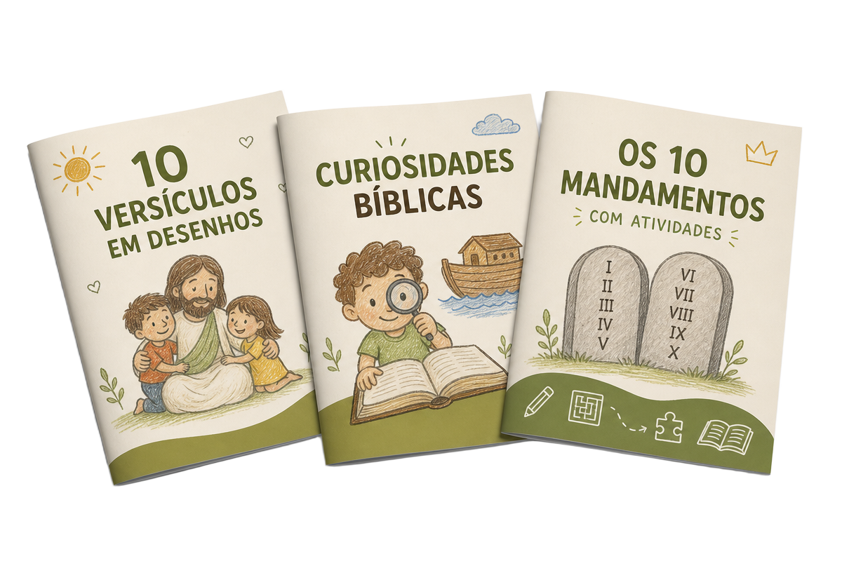 Mockup dos três bônus infantis